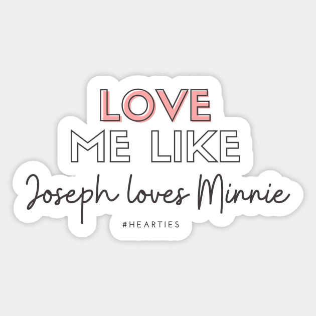Joseph Loves Minnie Canfield (When Calls the Heart) Sticker by Hallmarkies Podcast Store